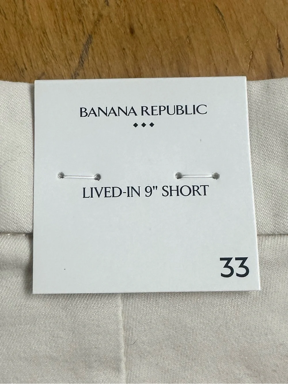 Banana Republic White - Cream Flat-Front Men's Shorts